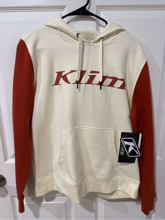 Klim Tops - KLIM Women's Cream and Rust Pullover Hoodie size medium NWT